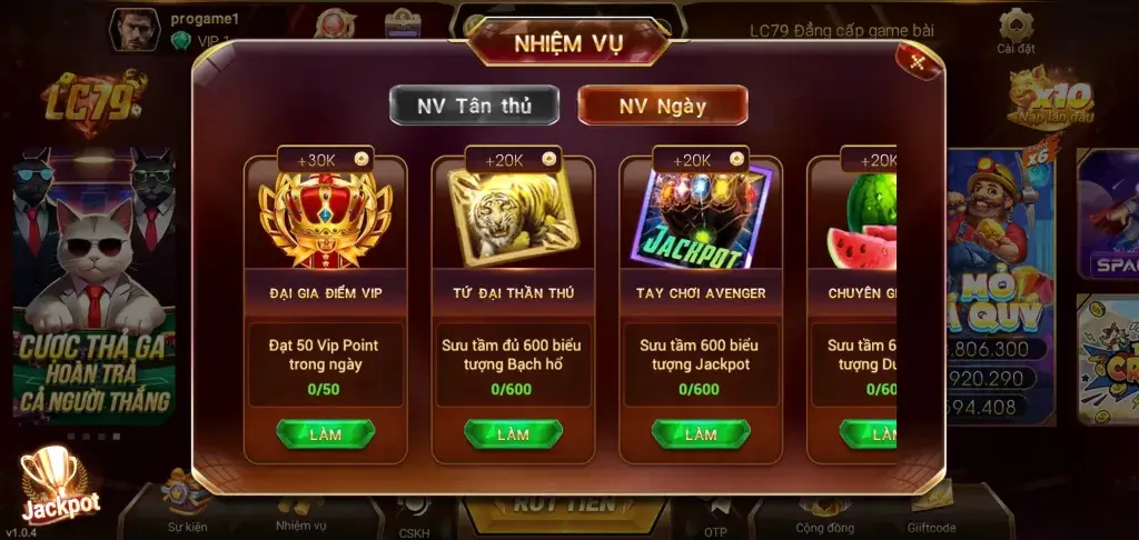 LC79 Nhiệm vụ ngày