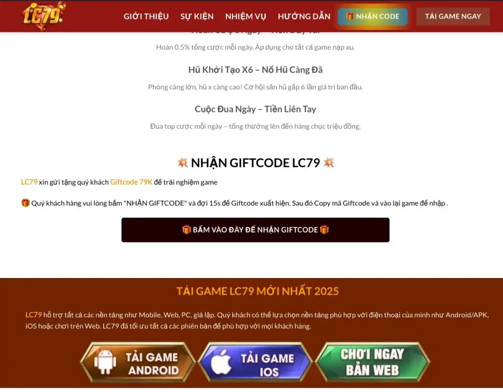 Trang tải app LC79 chính thức với hướng dẫn cài đặt cho Android và iOS
