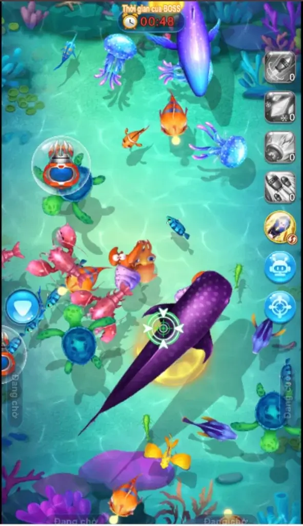 Giao diện game bắn cá Heroes of the Deep Sea tại LC79 – săn boss dưới đáy đại dương