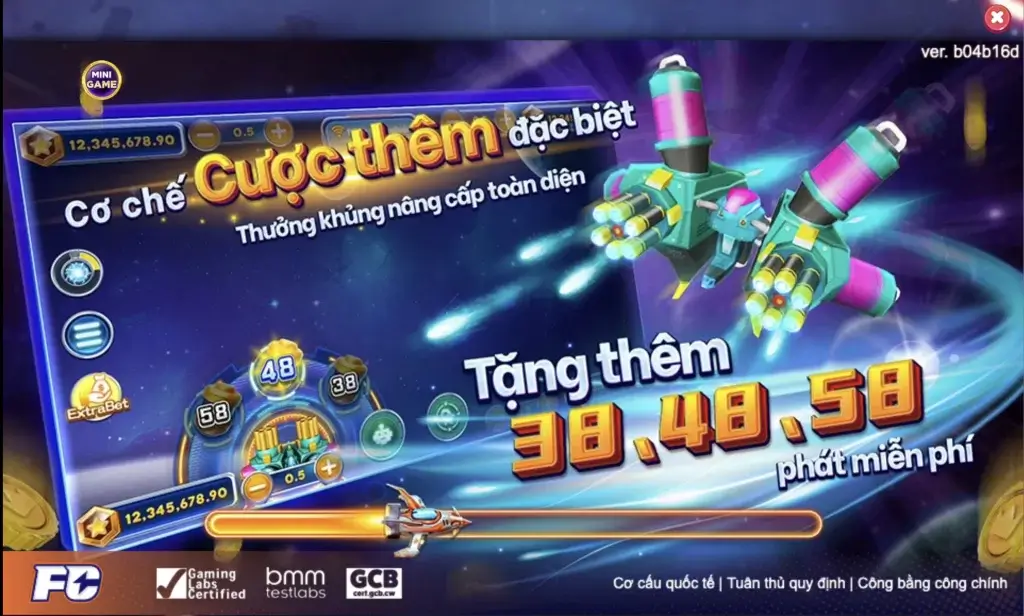 Bắn cá Star Hunter (FC) tại LC79 – Extra Bet tặng 38/48/58 phát đạn Gauss, vũ khí đặc biệt và Boss tiến hóa.