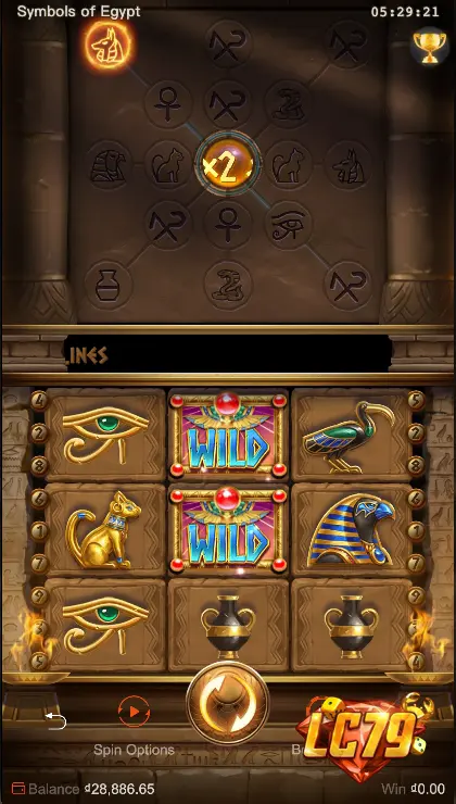 Trải Nghiệm Symbols of Egypt LC79 — ảnh gameplay