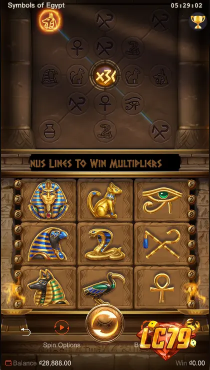 Trải Nghiệm Symbols of Egypt LC79 — ảnh màn hình