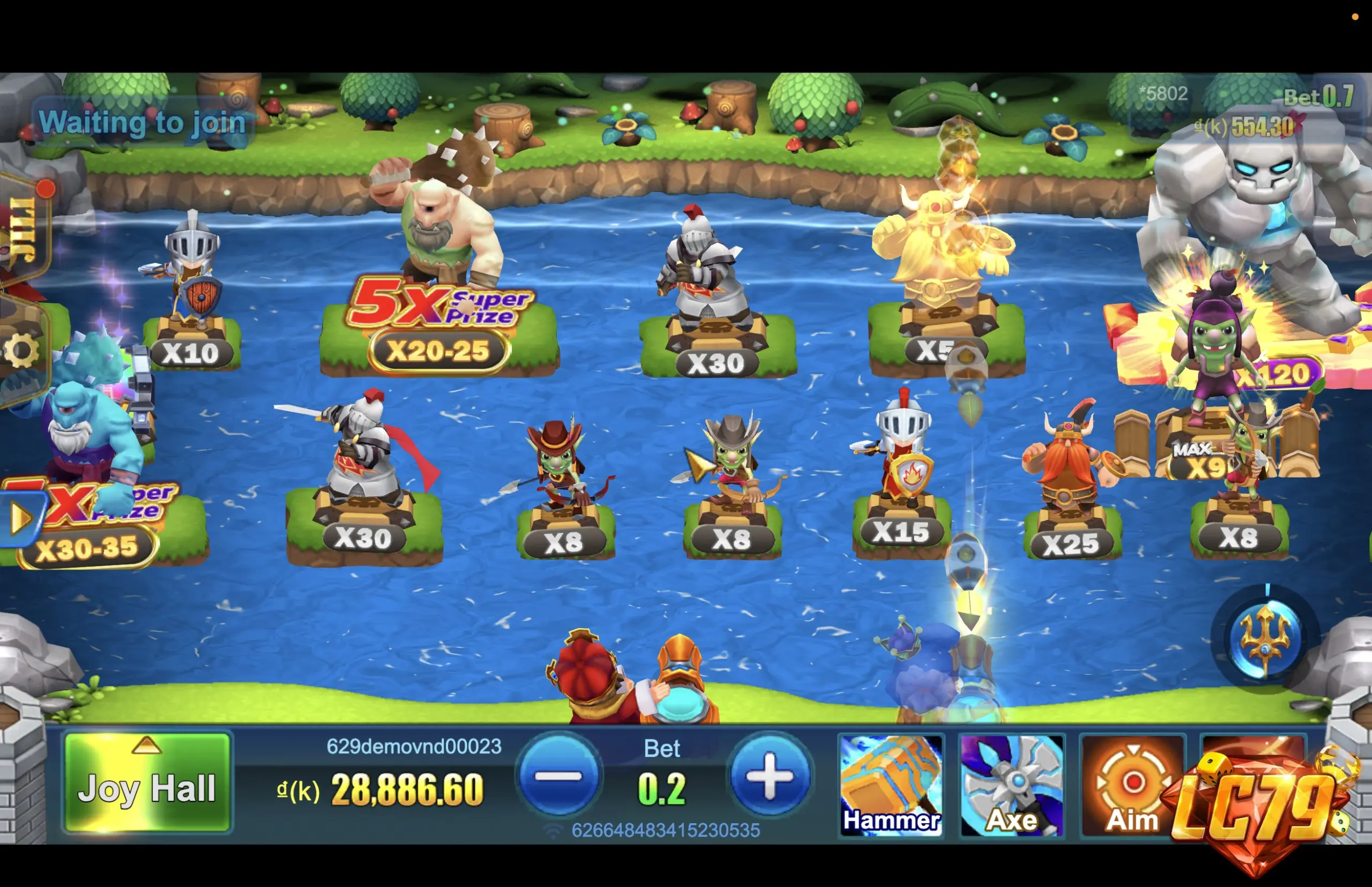 Boom Legend (Đoạt Bảo Truyền Kỳ) - giao diện bắn quái thật tại LC79