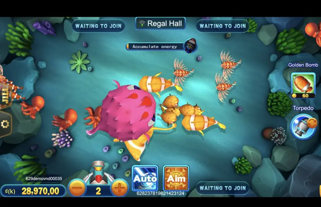 Ảnh giao diện chính game cách chơi Bombing Fishing bắn cá đổi thưởng lc79 (slot) chơi tại LC79