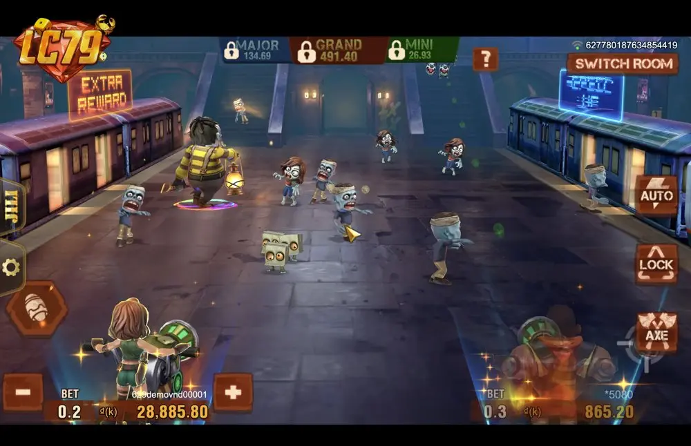 Ảnh màn hình gameplay game Fortune Zombie (JILI, mã (slot) chơi tại LC79