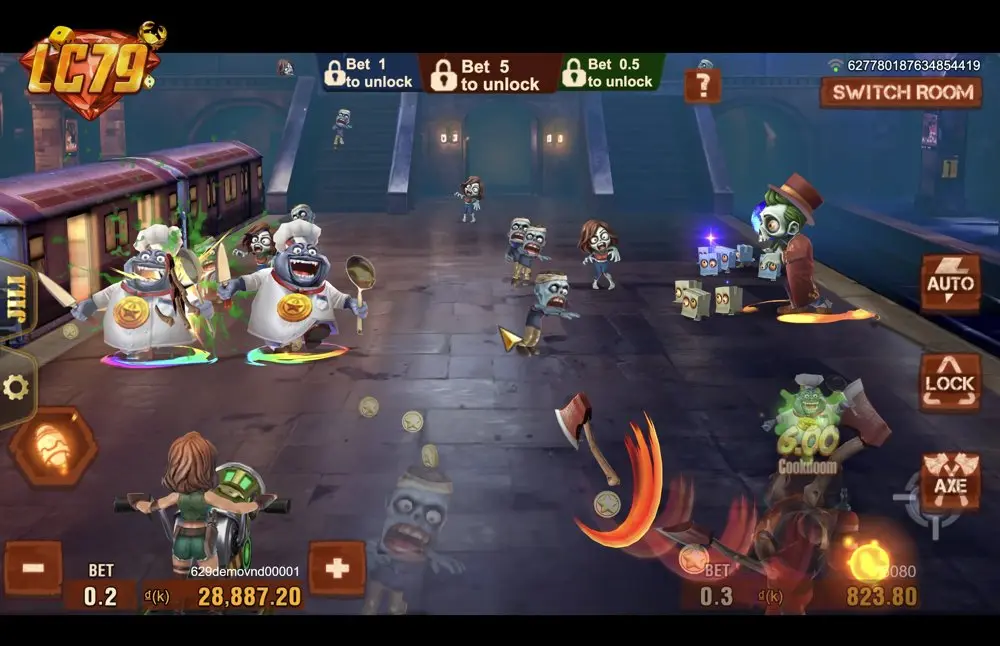 Ảnh bảng biểu tượng & tính năng game Fortune Zombie (JILI, mã (slot) chơi tại LC79