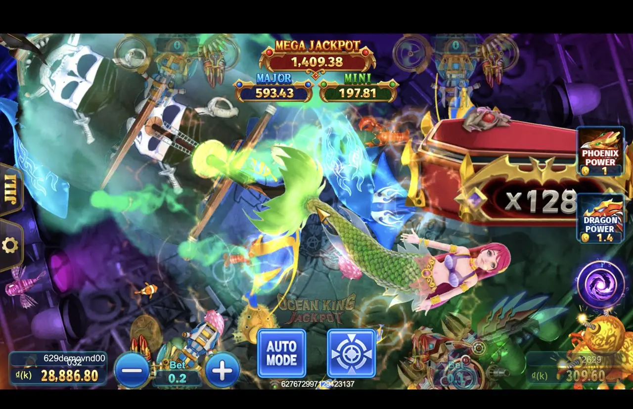 Ảnh giao diện chính game Ocean King Jackpot (JILI, mã (slot) chơi tại LC79