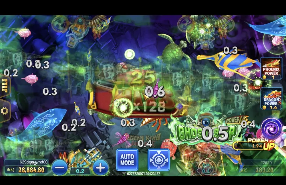 Ảnh bảng biểu tượng & tính năng game Ocean King Jackpot (JILI, mã (slot) chơi tại LC79